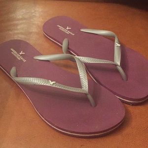 American Eagle Outfitters Shoes - American Eagle purple flip flops American Eagle Outfitters Shoes - American Eagle purple flip flops